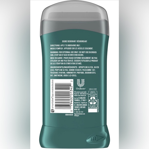 Degree Deodorant 48 Hour Odor Protection Sport Deodorant For Men 3 oz, Pack of 6 - Picture 2 of 4